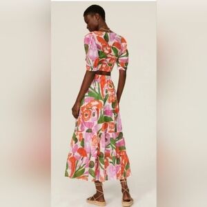 Rent the runway size XS Banjanan pink orange midi skirt